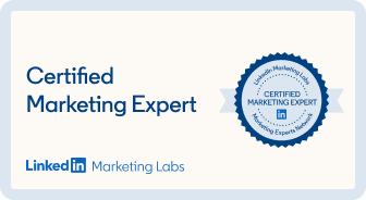 Certified digital marketing expert by linkedin